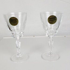 Cherbourg French Lead Crystal Set 2 Cordials NWT